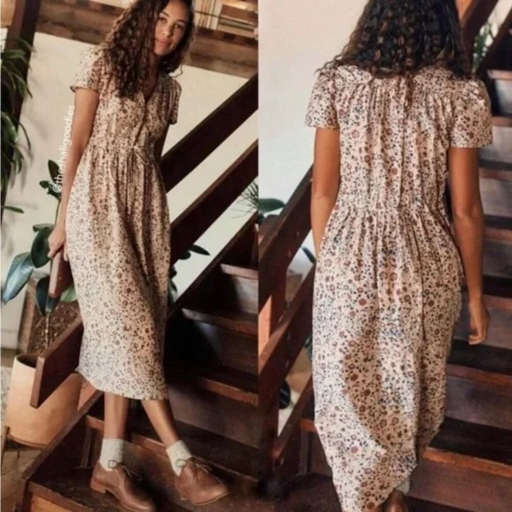 Dawn Dress in Sand Anemone